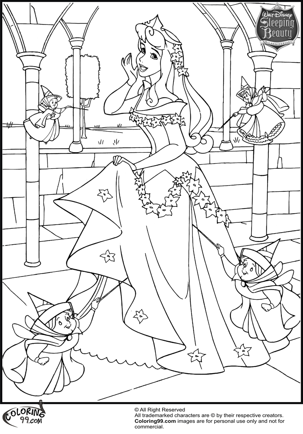 158+ Brightening Aurora Coloring Pages Printable