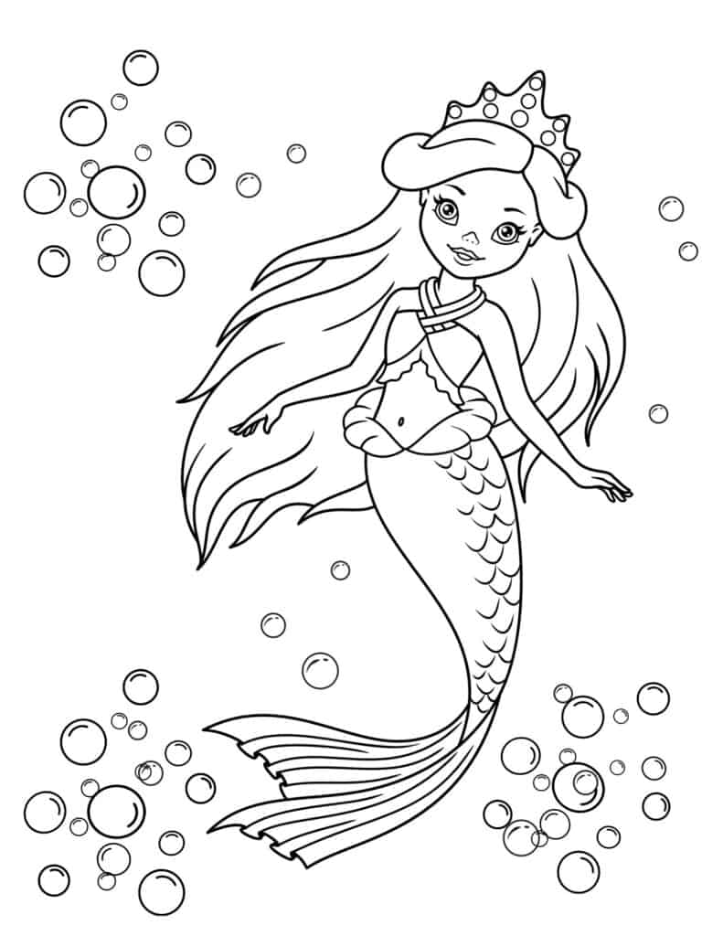 116+ Joyful Mermaid Coloring Pages Printable