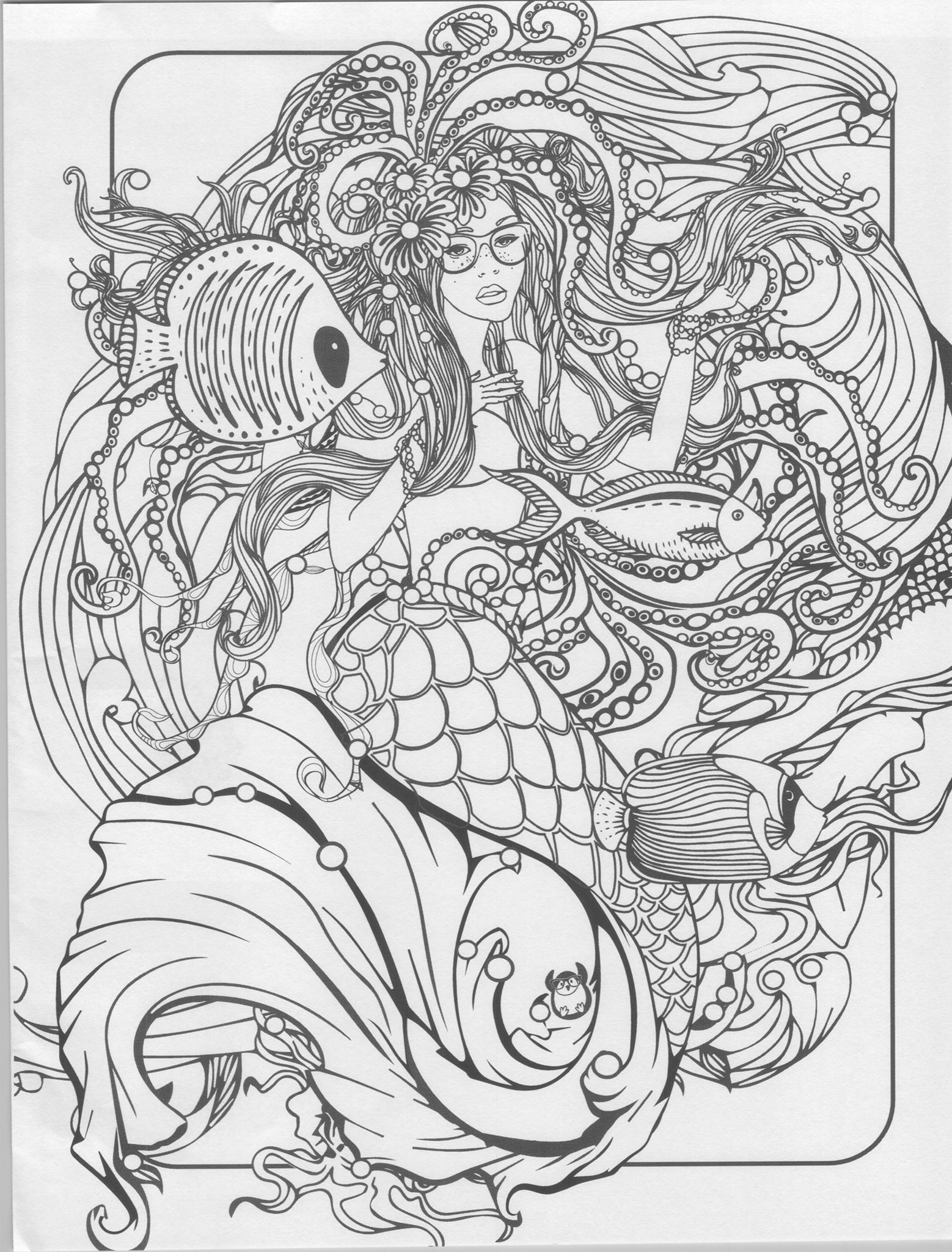 48+ Fun Mermaid Coloring Pages Printable