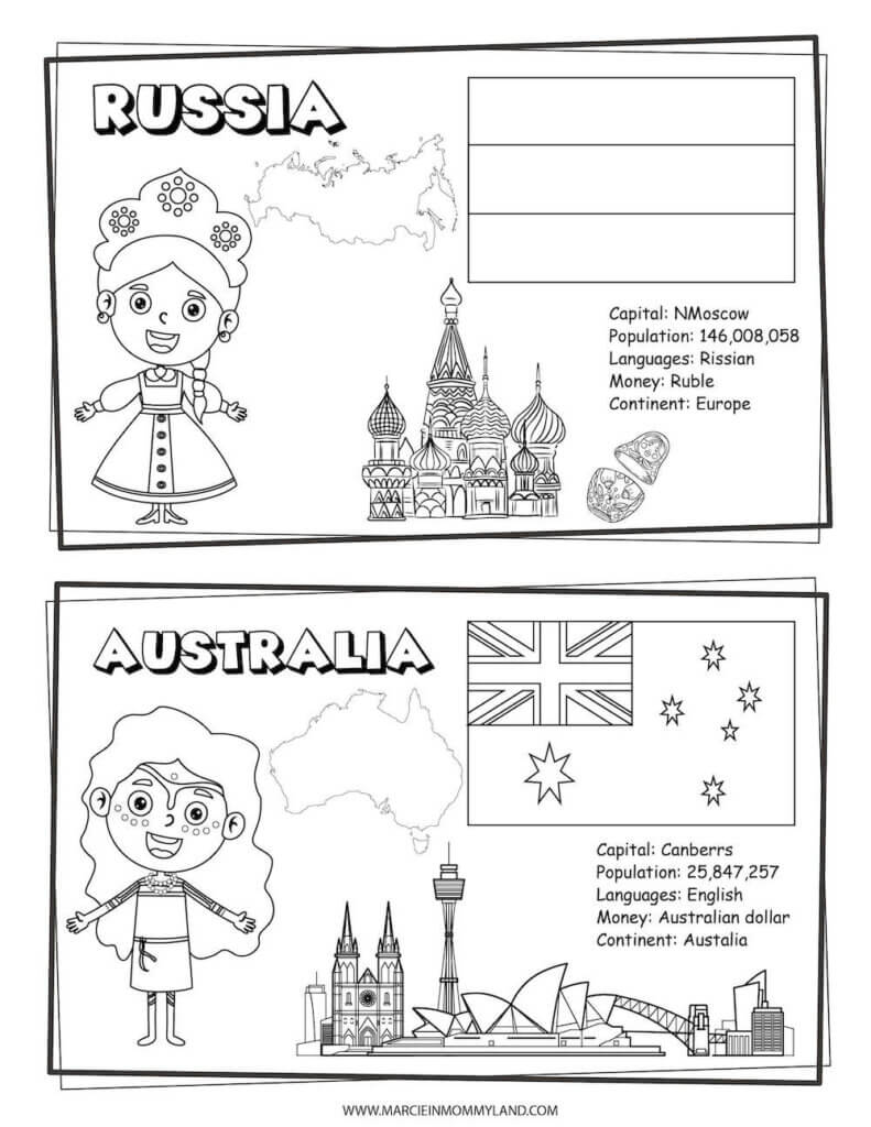 81+ Fantastic Countries Coloring Pages Printable