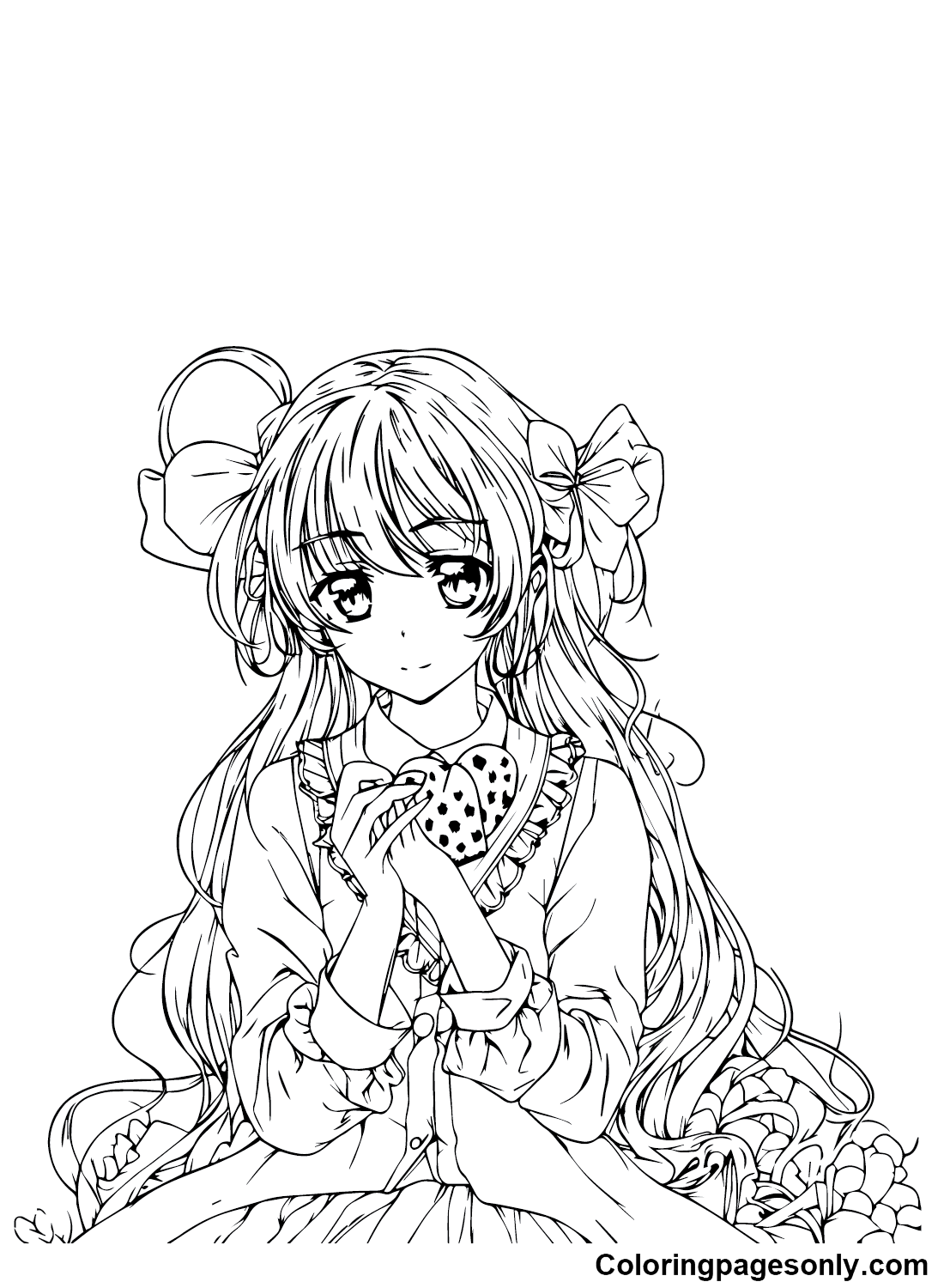 60+ Creative Anime Girl Coloring Pages Printable