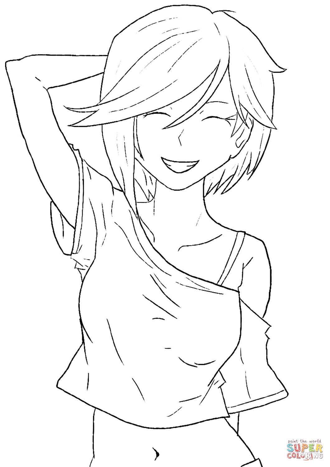 116+ Playful Anime Girl Coloring Pages Printable