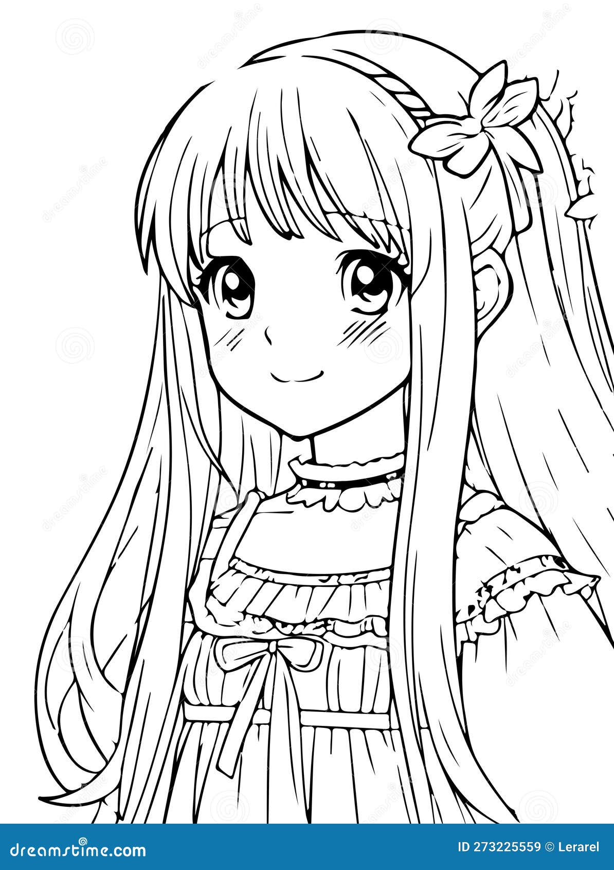 130+ Beautiful Anime Girl Coloring Pages Printable