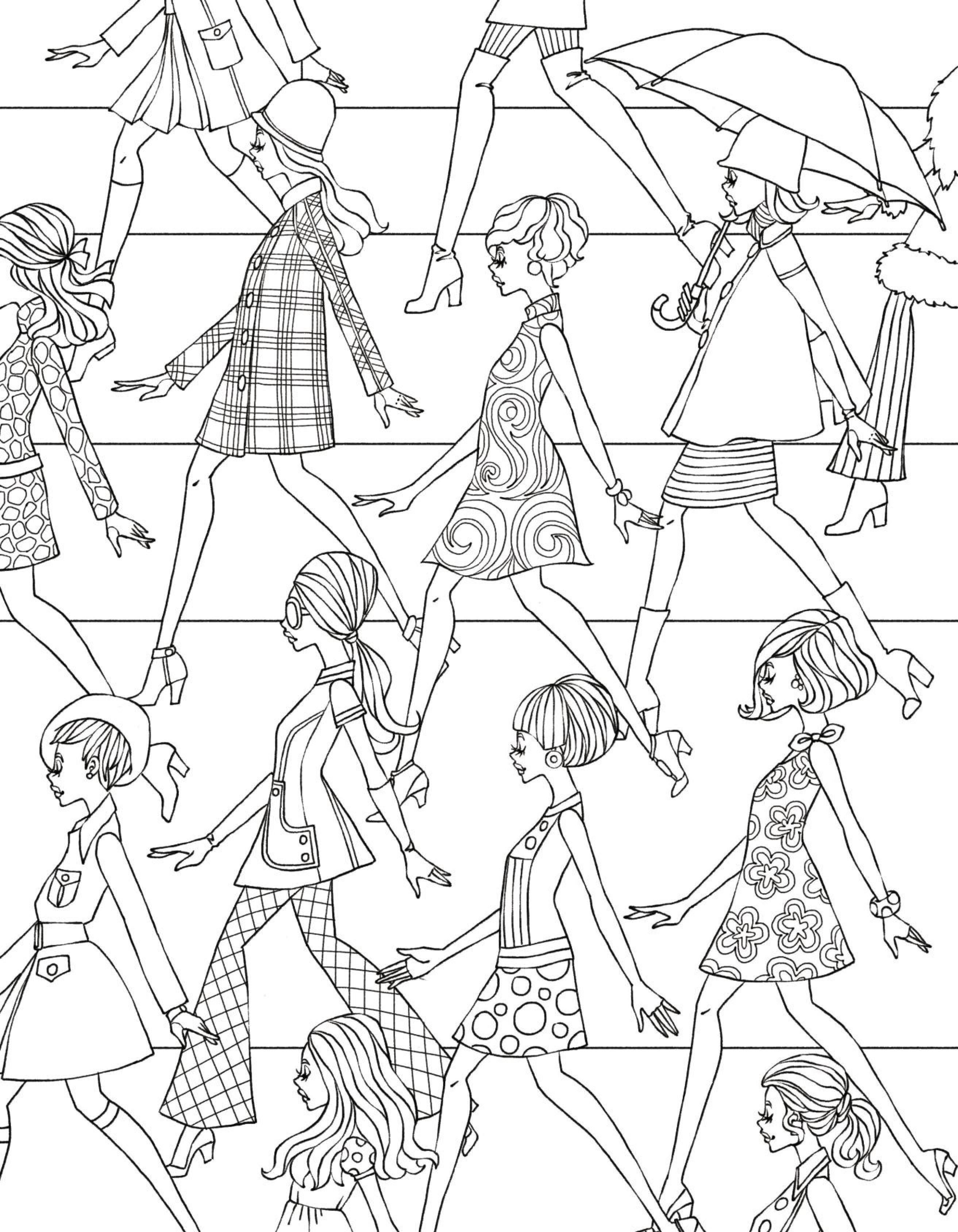 48+ Aesthetic Free Fashion Coloring Pages Simple