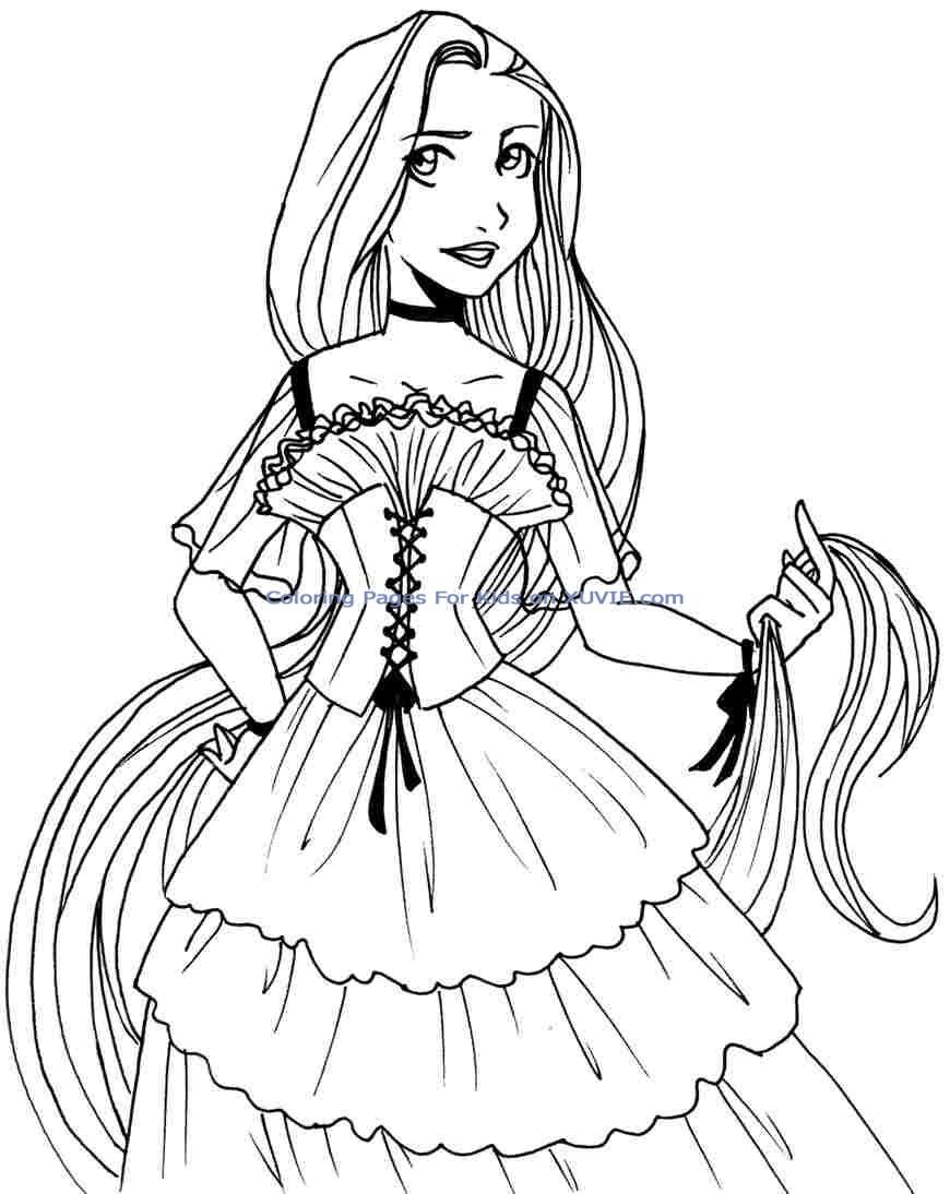 14+ Easy Princess Face Coloring Pages Printable