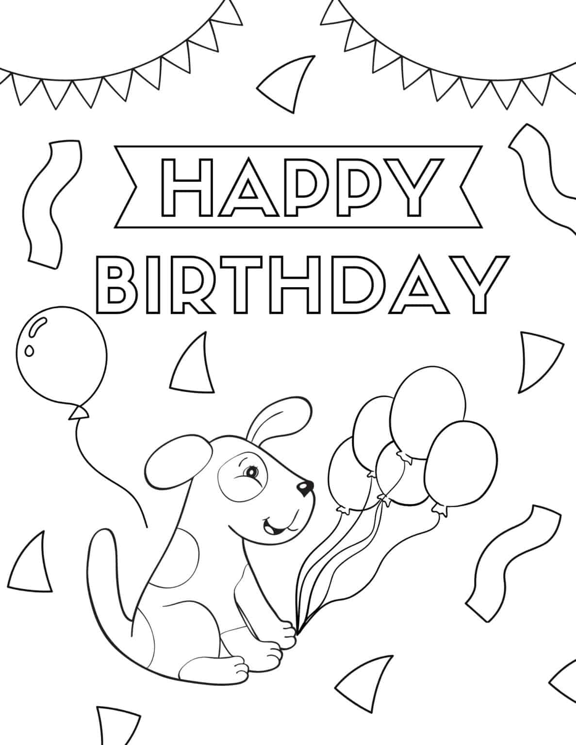 15+ Amazing Say Happy Birthday Coloring Pages Printable