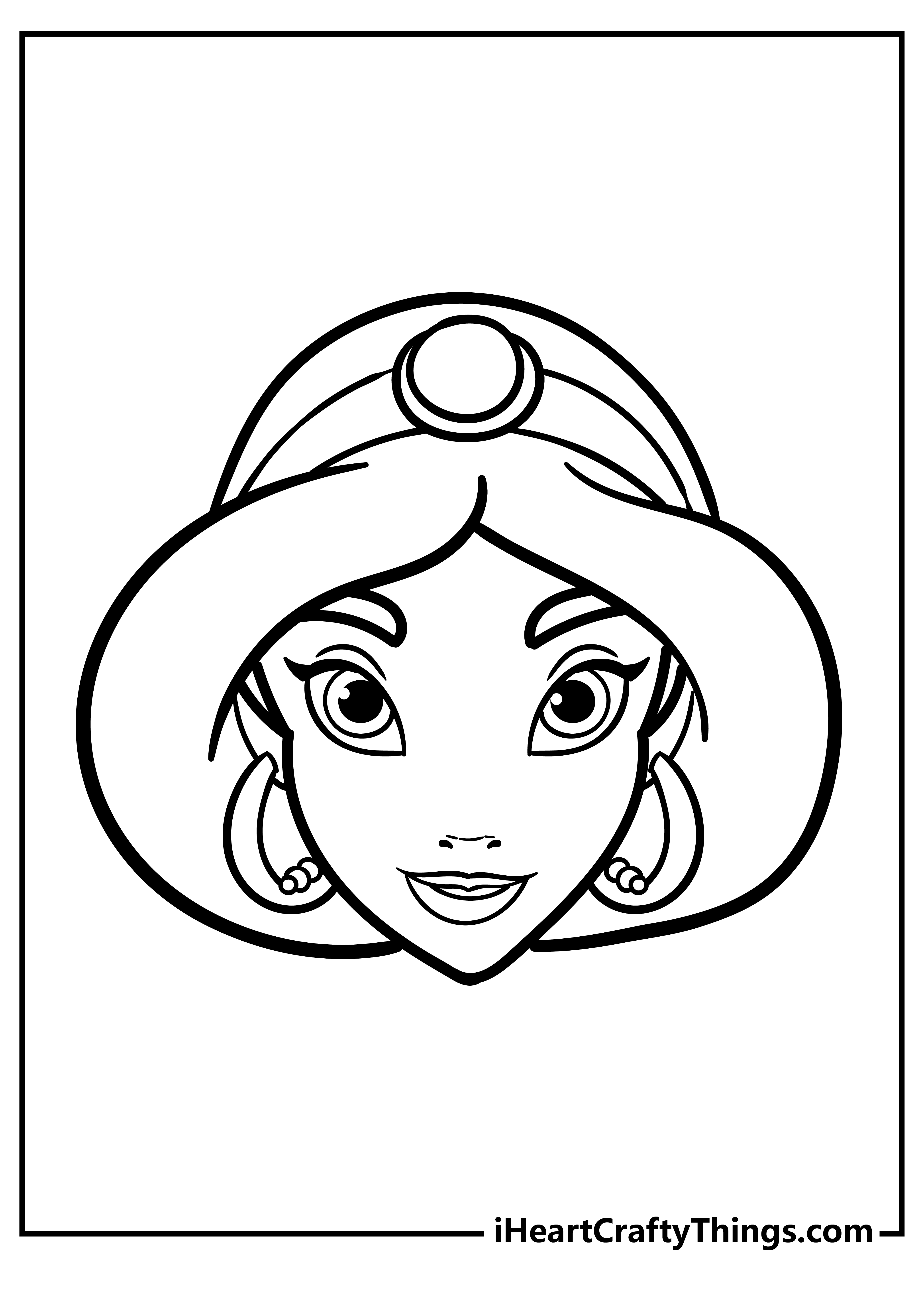 18+ Creative Princess Face Coloring Pages Printable