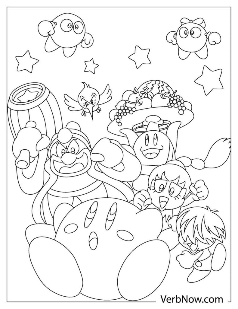 18+ New Kirby Coloring Pages Printable