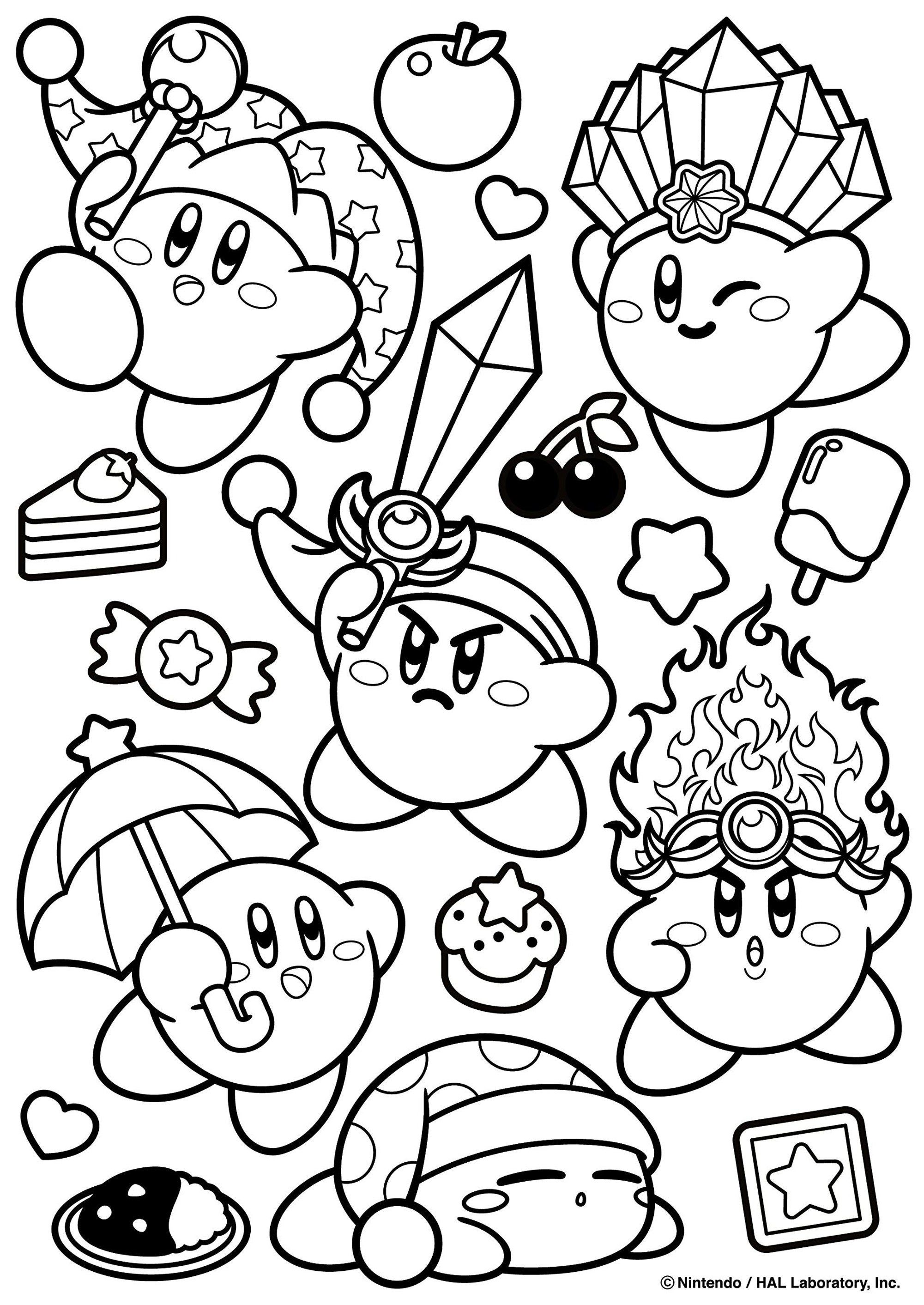 19+ Happy Kirby Coloring Pages Printable