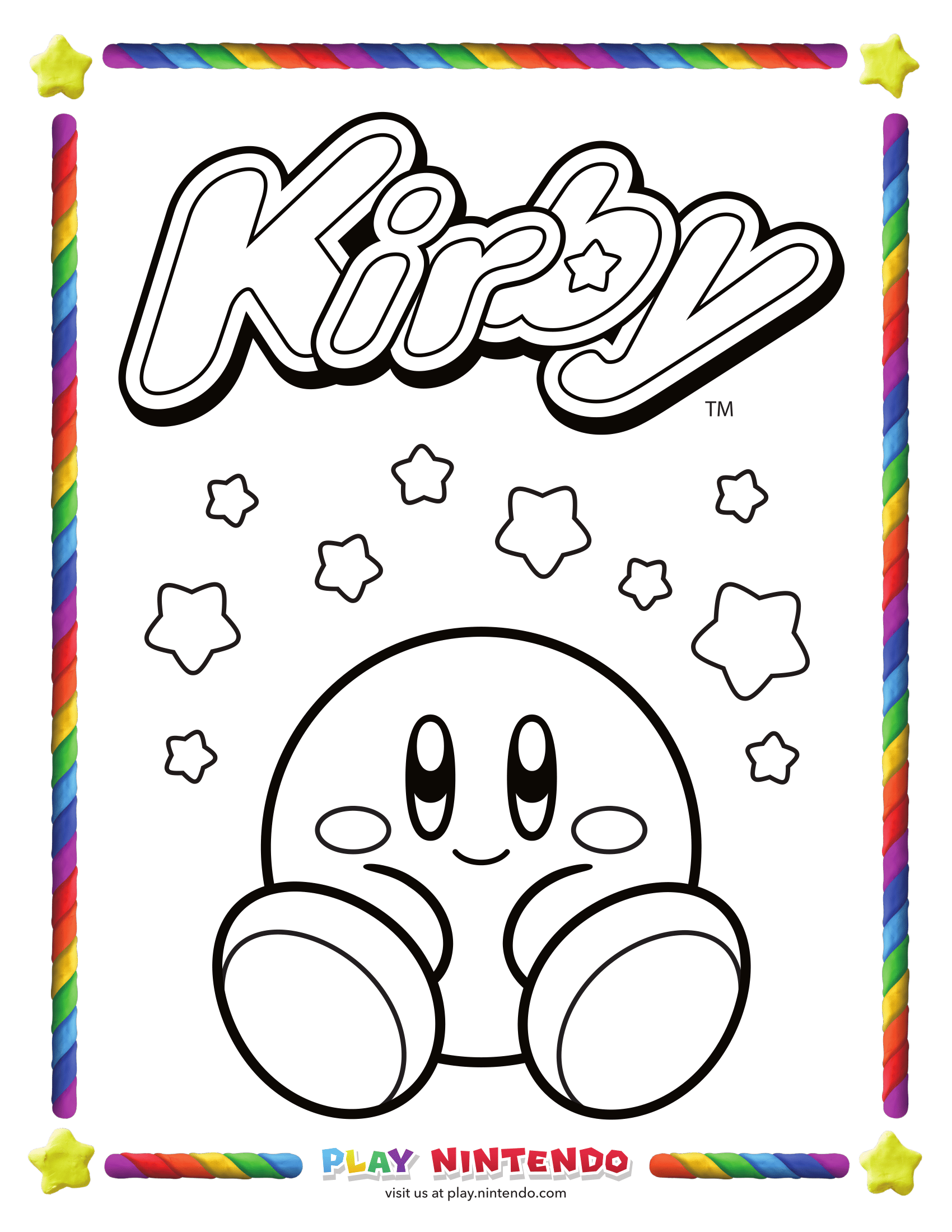 20+ Creative Kirby Coloring Pages Printable