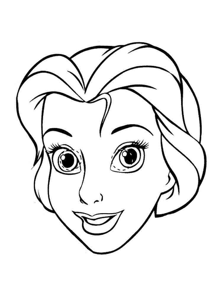 21+ Artistic Princess Face Coloring Pages Printable