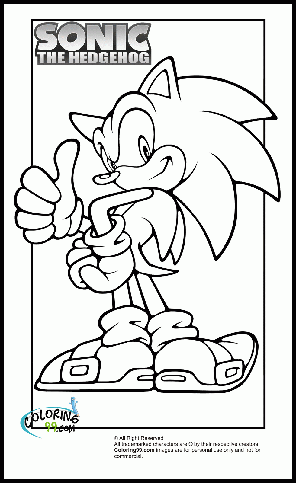 21+ Unique Sonic Coloring Pages Printable