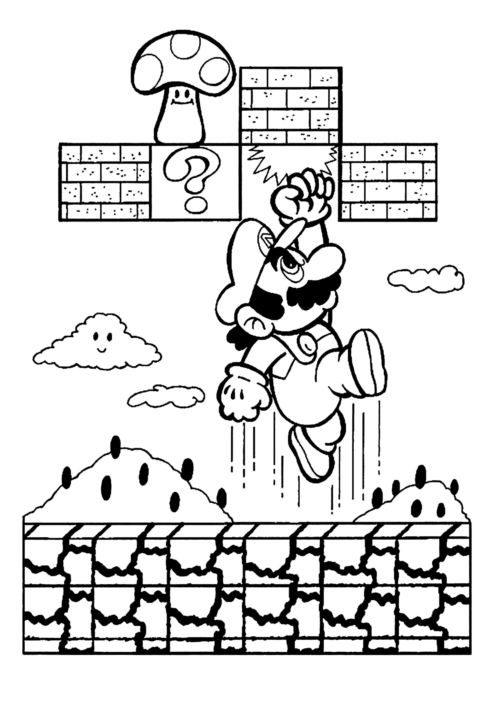 23+ Realistic Mario Among Us Coloring Pages Printable