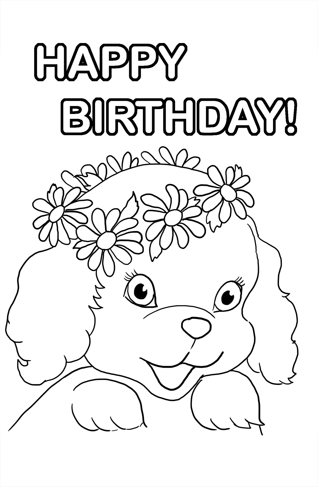 24+ Realistic Say Happy Birthday Coloring Pages Printable