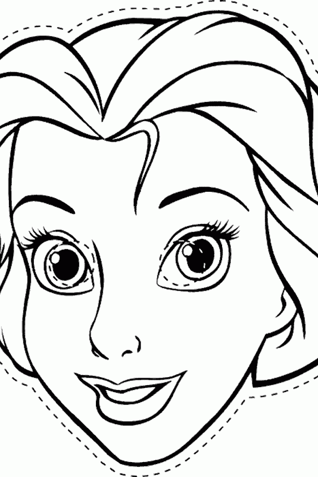 24+ Whimsical Princess Face Coloring Pages Printable