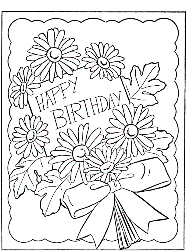 25+ New Say Happy Birthday Coloring Pages Printable