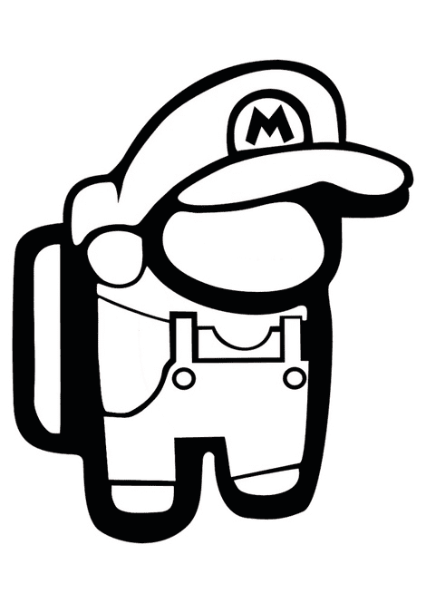 26+ Unique Mario Among Us Coloring Pages Printable