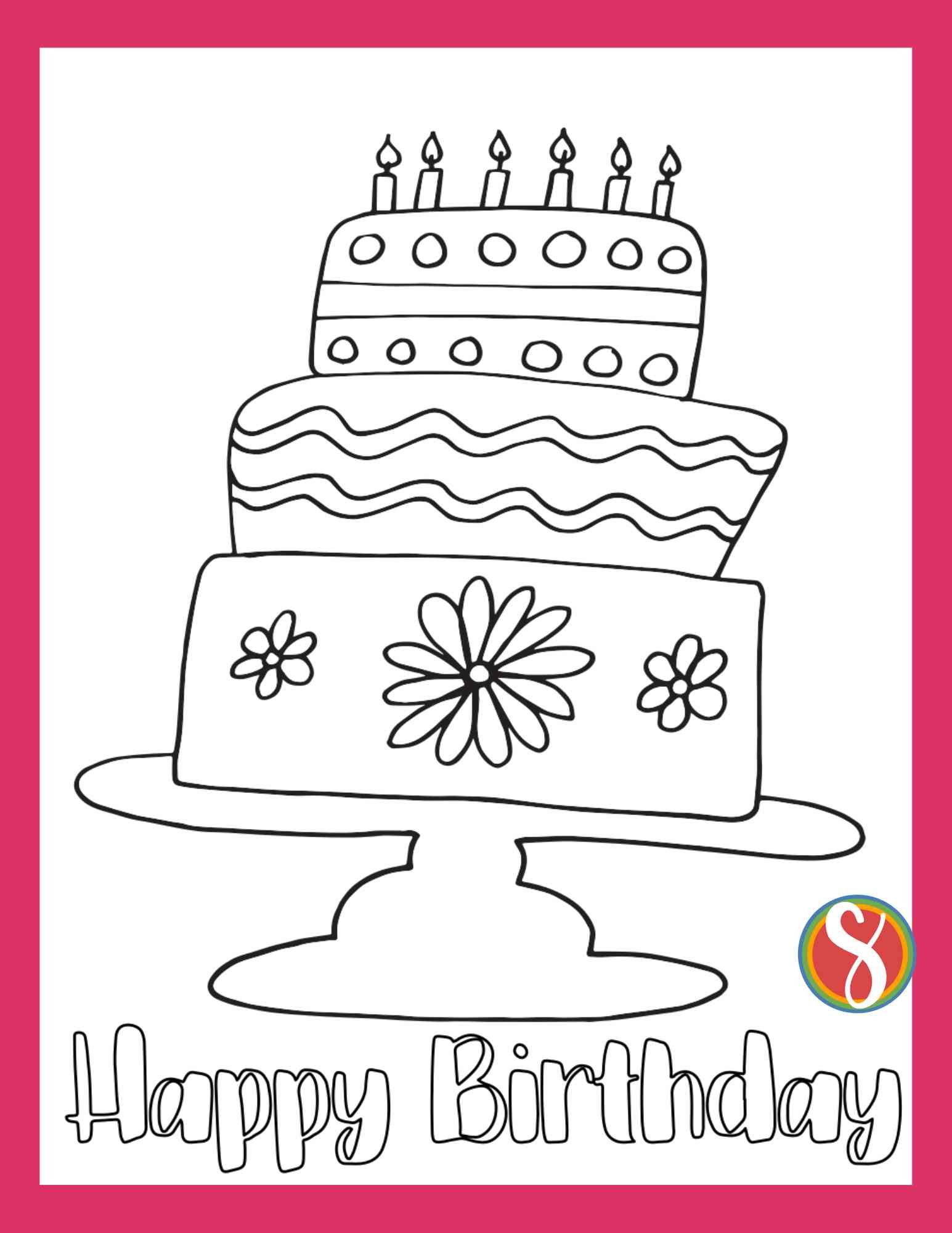 27+ Inspiring Say Happy Birthday Coloring Pages Printable