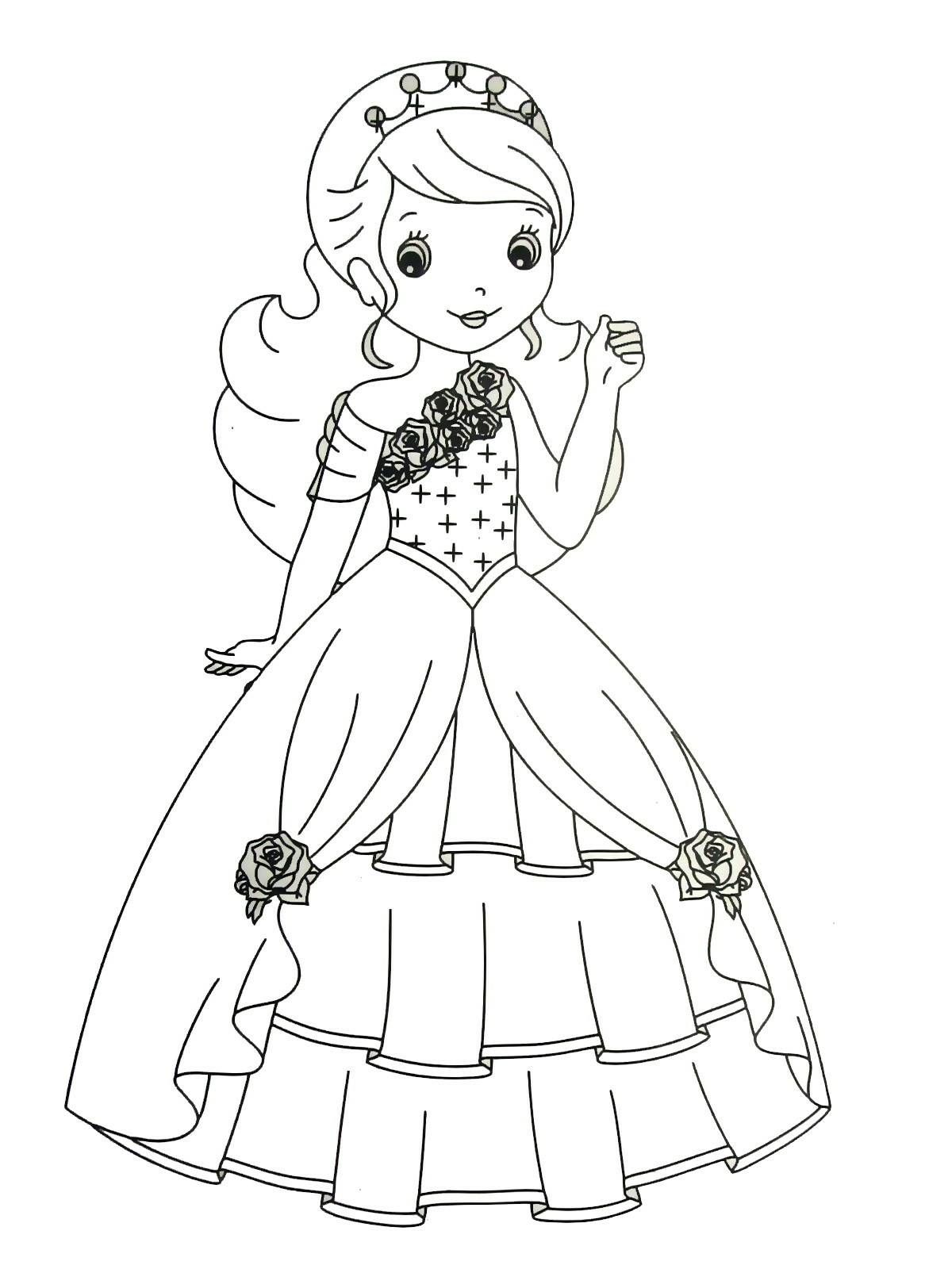 28+ Simple Princess Pictures for Kids Printable