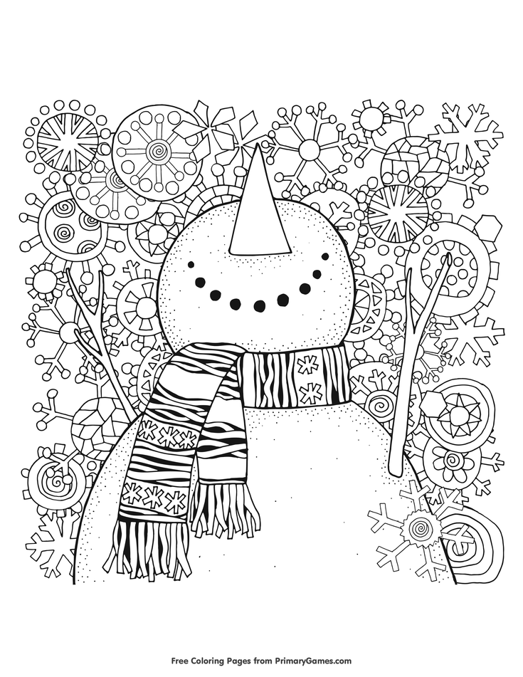 122+ Playful Winter Activity Coloring Pages Printable