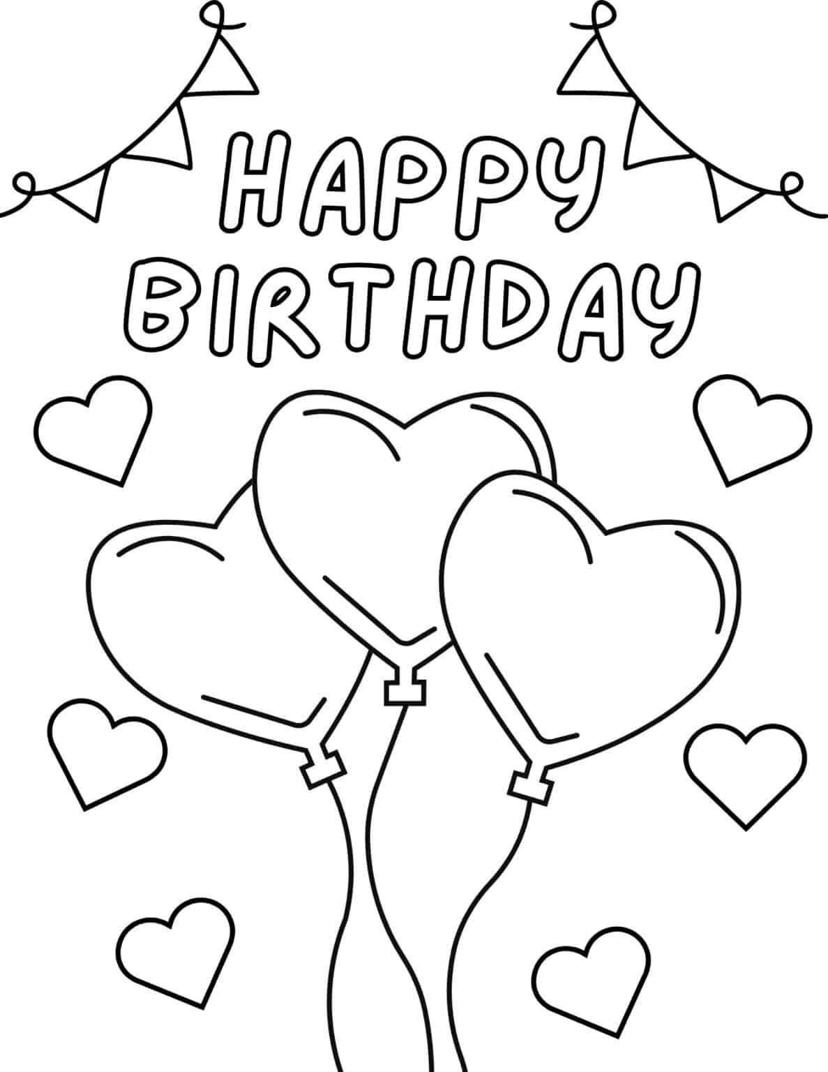 35+ Artistic Say Happy Birthday Coloring Pages Printable