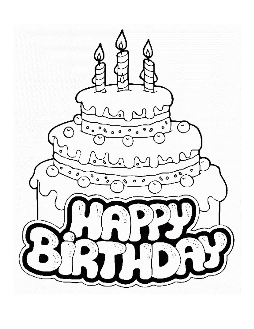 4+ Inspiring Say Happy Birthday Coloring Pages Printable