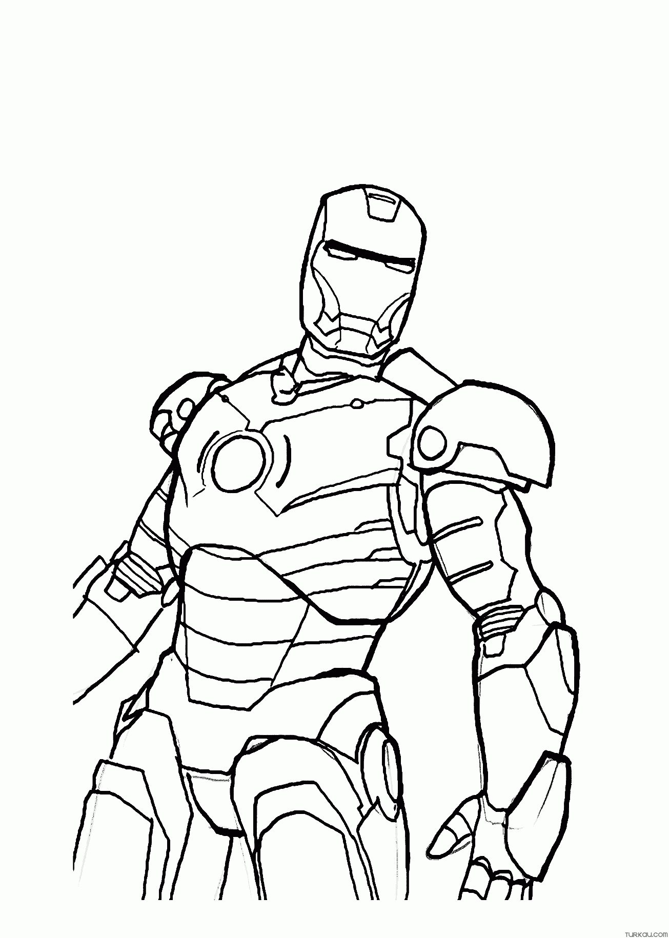 4+ Simple Iron Man Coloring Pages Printable