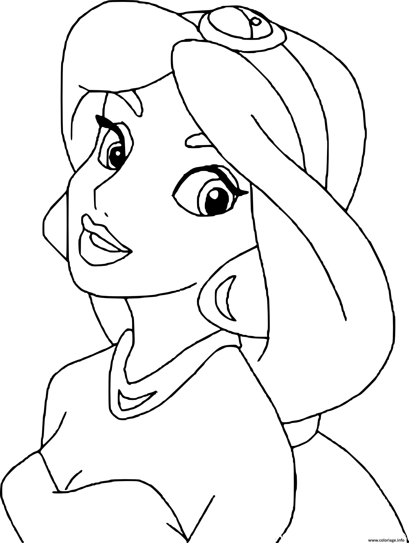 4+ Top Princess Face Coloring Pages Printable