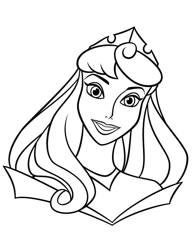 40+ Entertaining Princess Face Coloring Pages Printable