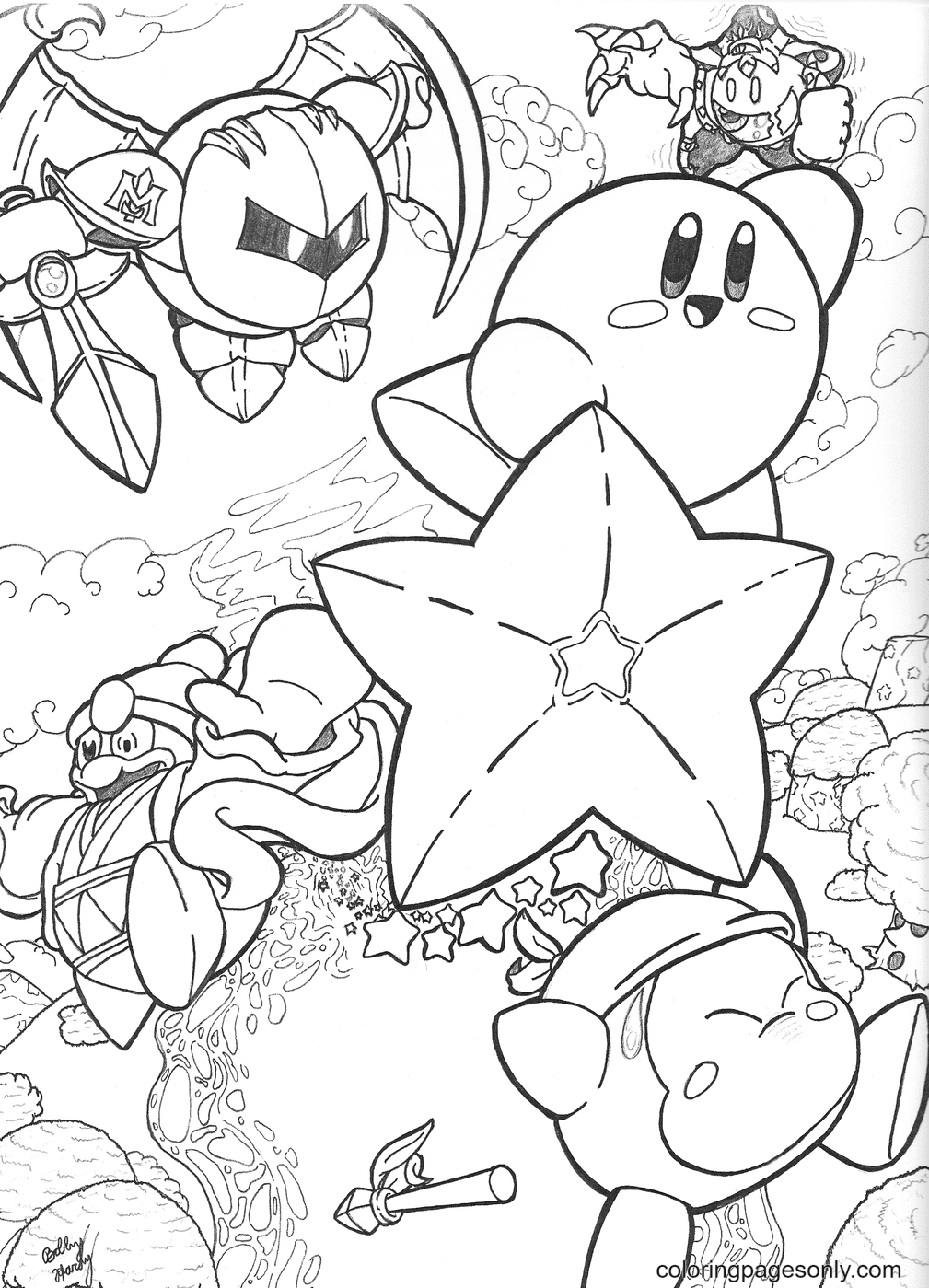 40+ Interactive Kirby Coloring Pages Printable