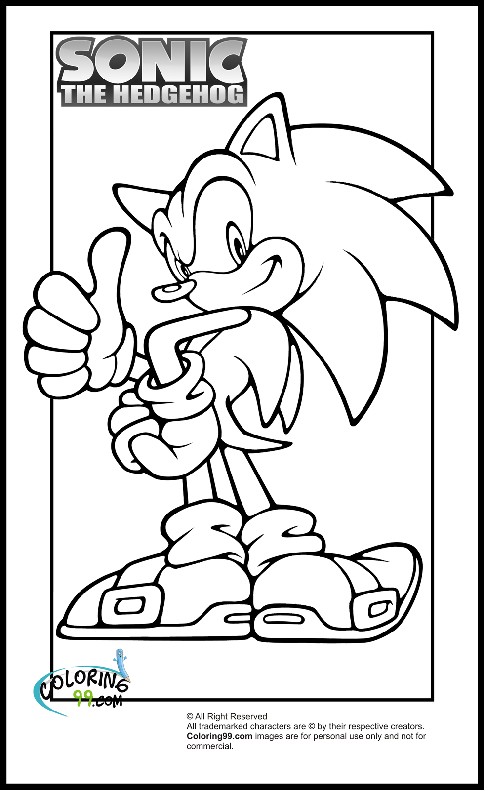 47+ Unique Sonic Coloring Pages Printable