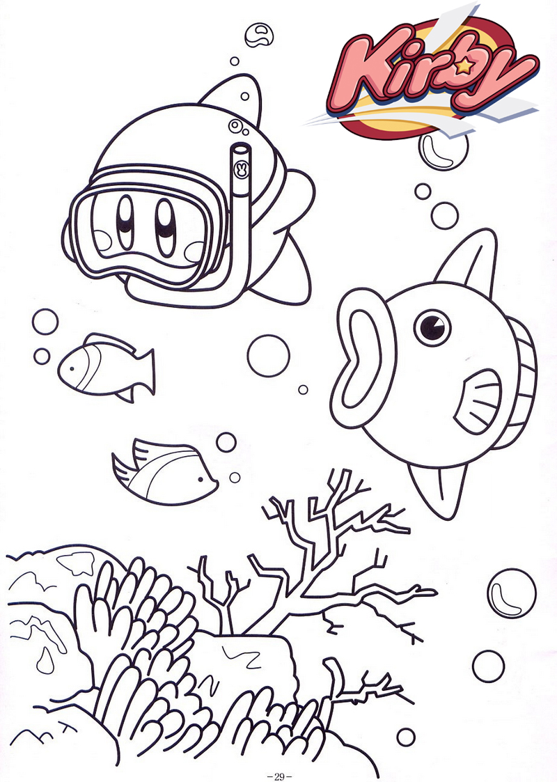 48+ Aesthetic Kirby Coloring Pages Printable