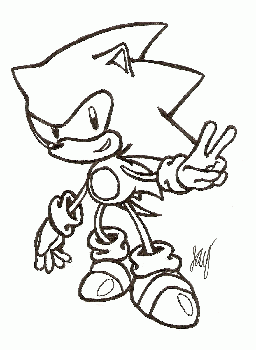 48+ Entertaining Sonic Coloring Pages Printable