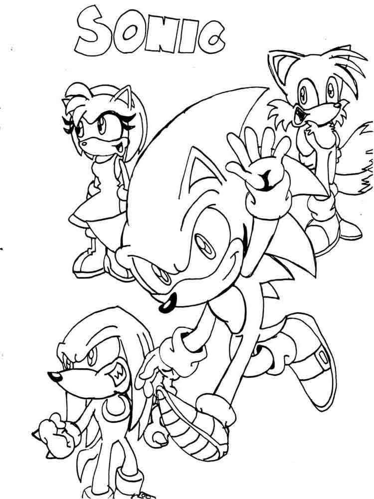 48+ The Best Sonic Coloring Pages Printable