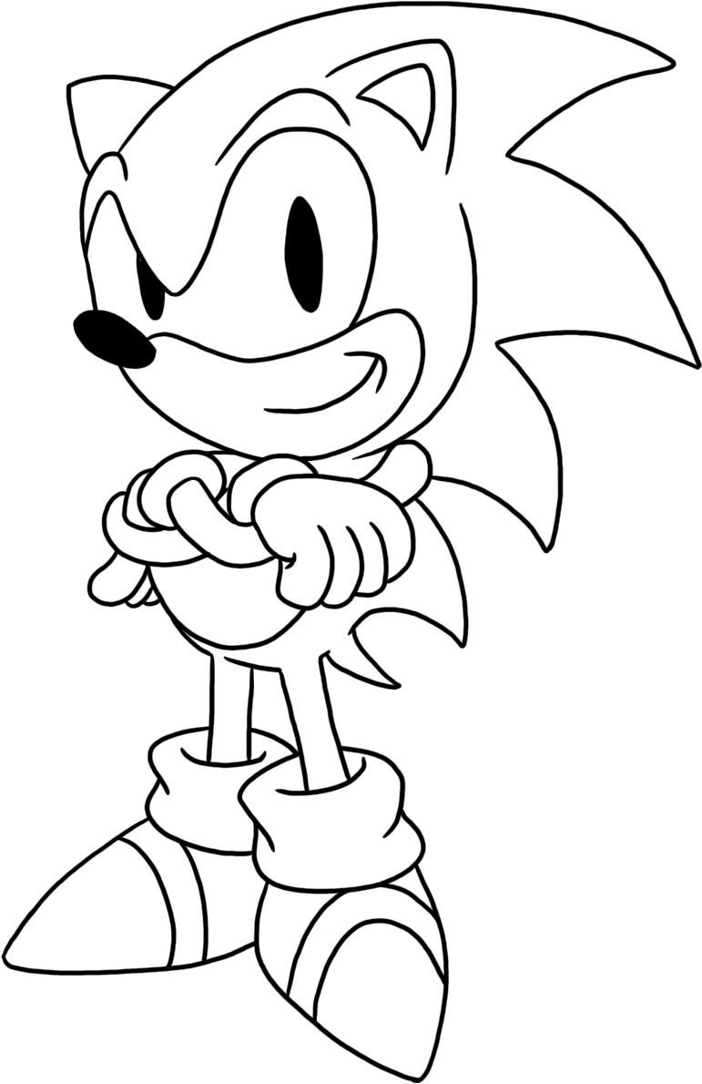 49+ Easy Sonic Coloring Pages Printable