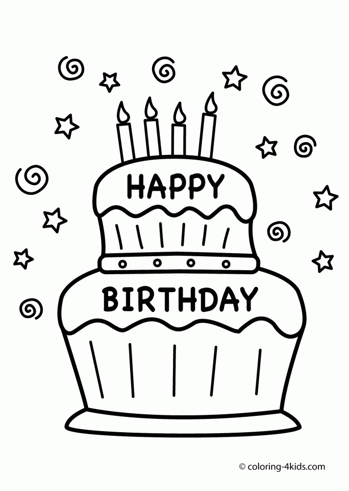 49+ Joyful Say Happy Birthday Coloring Pages Printable