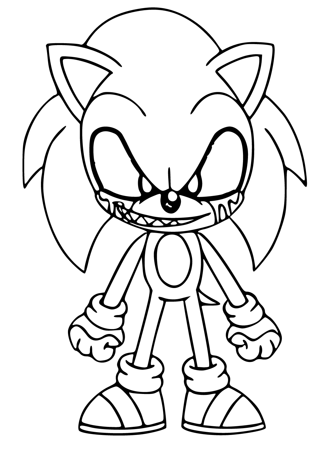 49+ Realistic Sonic Coloring Pages Printable