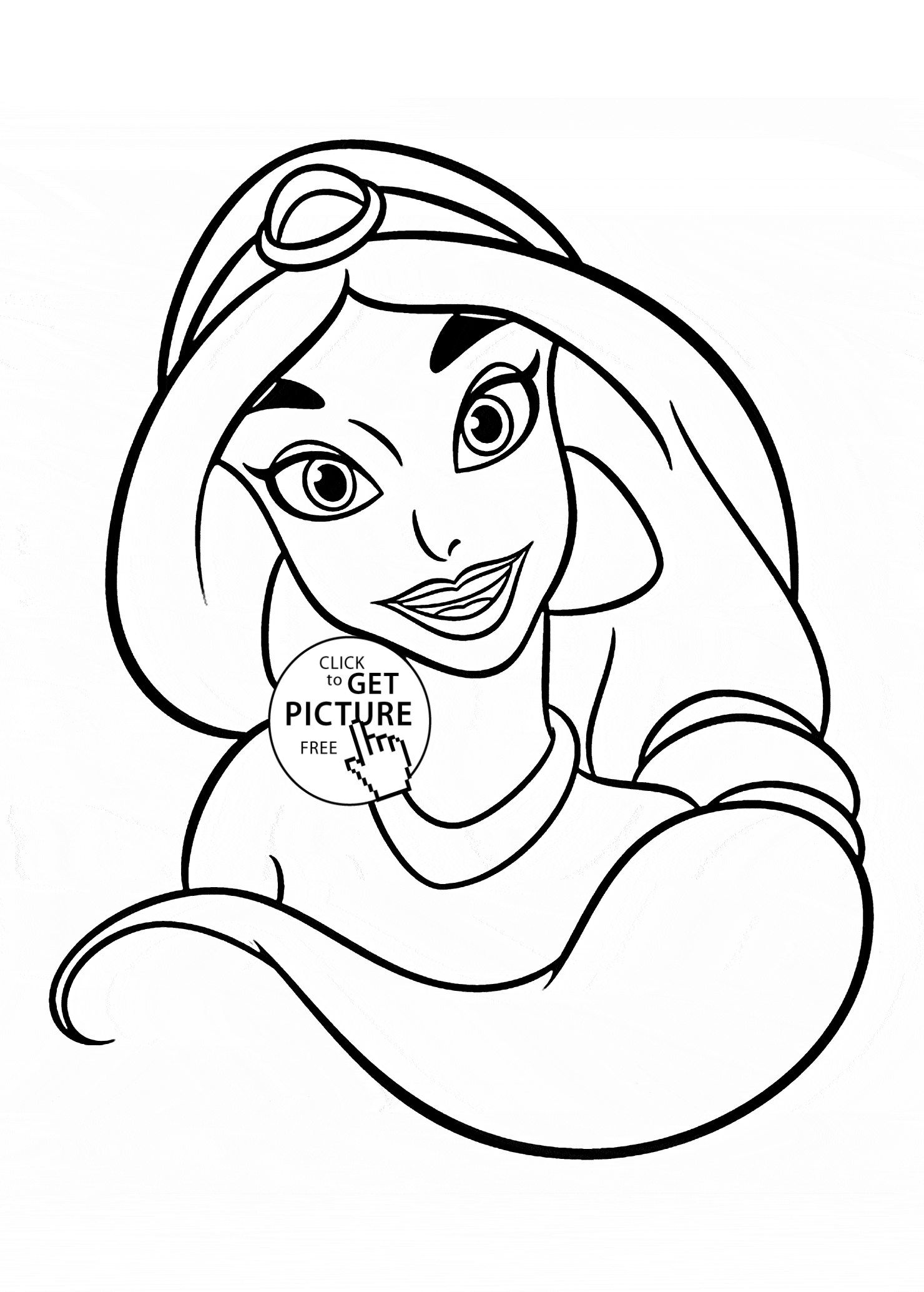 50+ Funtastic Princess Face Coloring Pages Printable