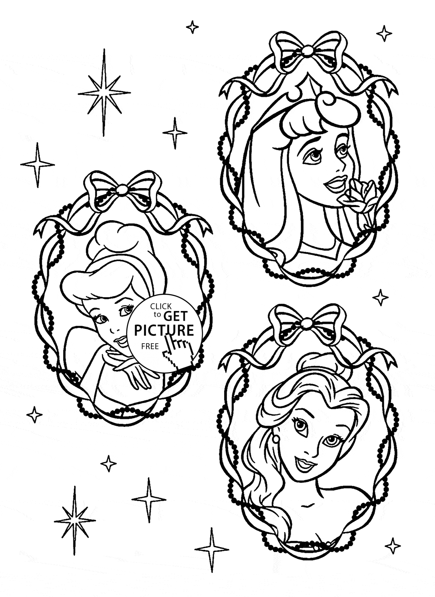 52+ Unique Princess Face Coloring Pages Printable