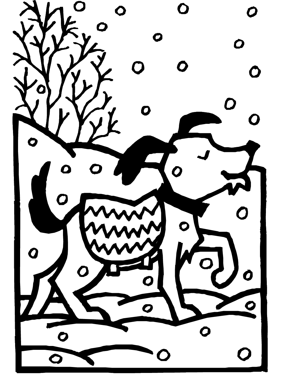 32+ Fun Winter Activity Coloring Pages Printable