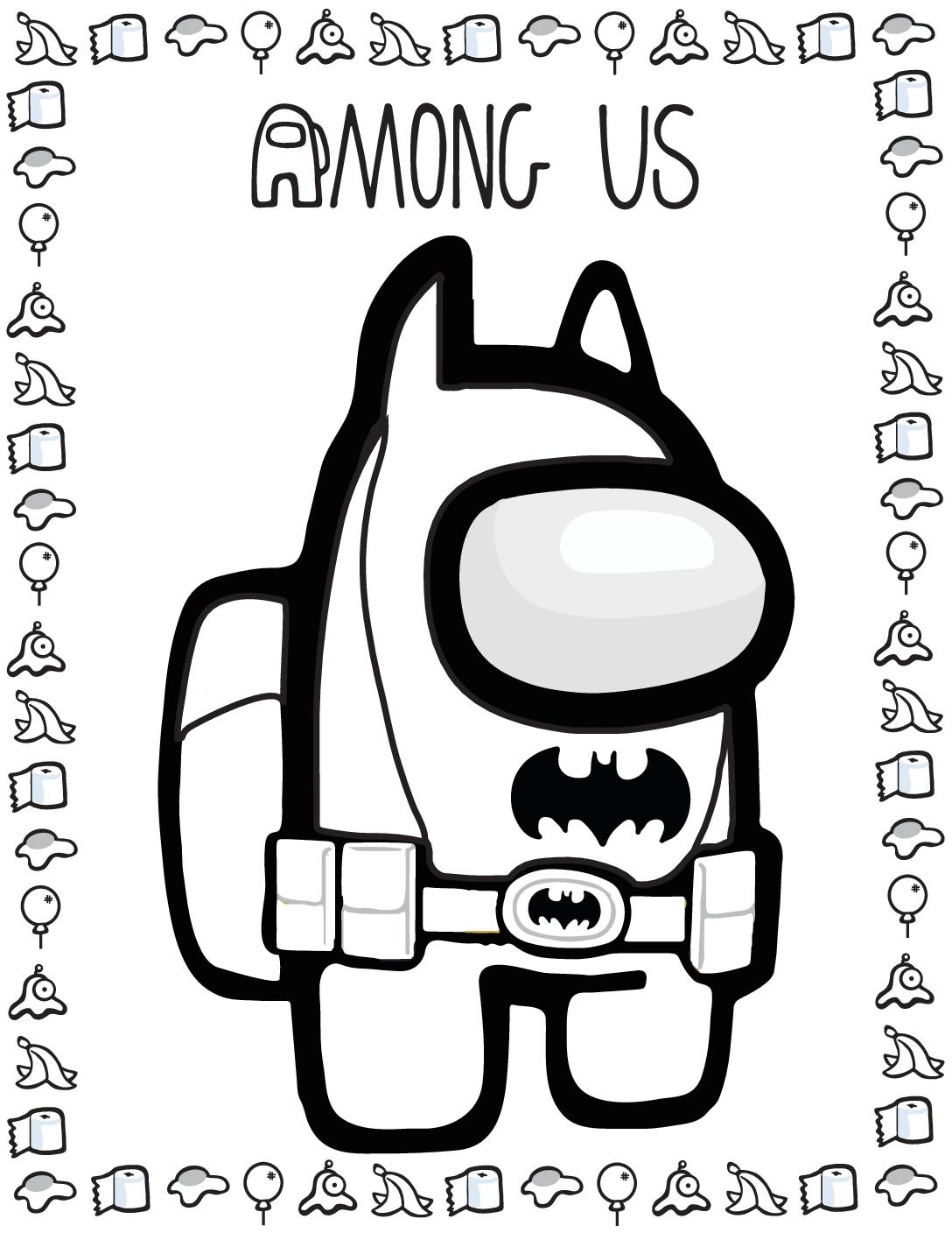 61+ Cute Mario Among Us Coloring Pages Printable