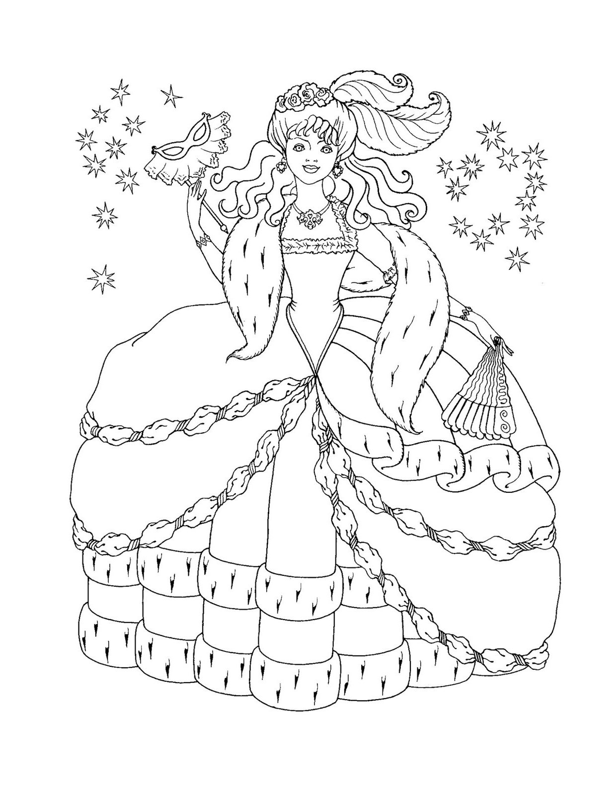 62+ Fun Princess Face Coloring Pages Printable