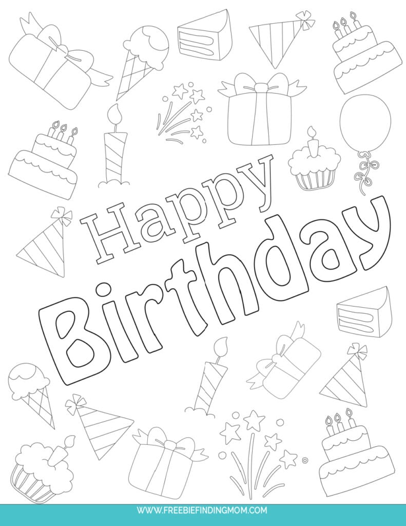 64+ Inspiring Say Happy Birthday Coloring Pages Printable