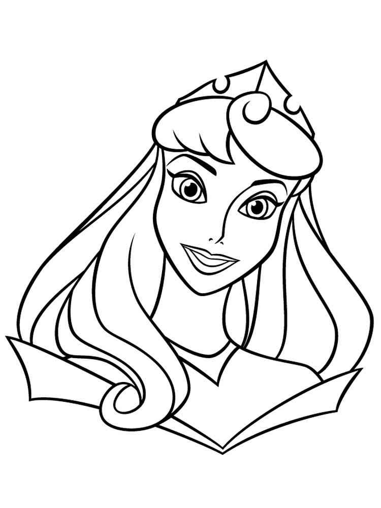 65+ Cheerful Princess Face Coloring Pages Printable