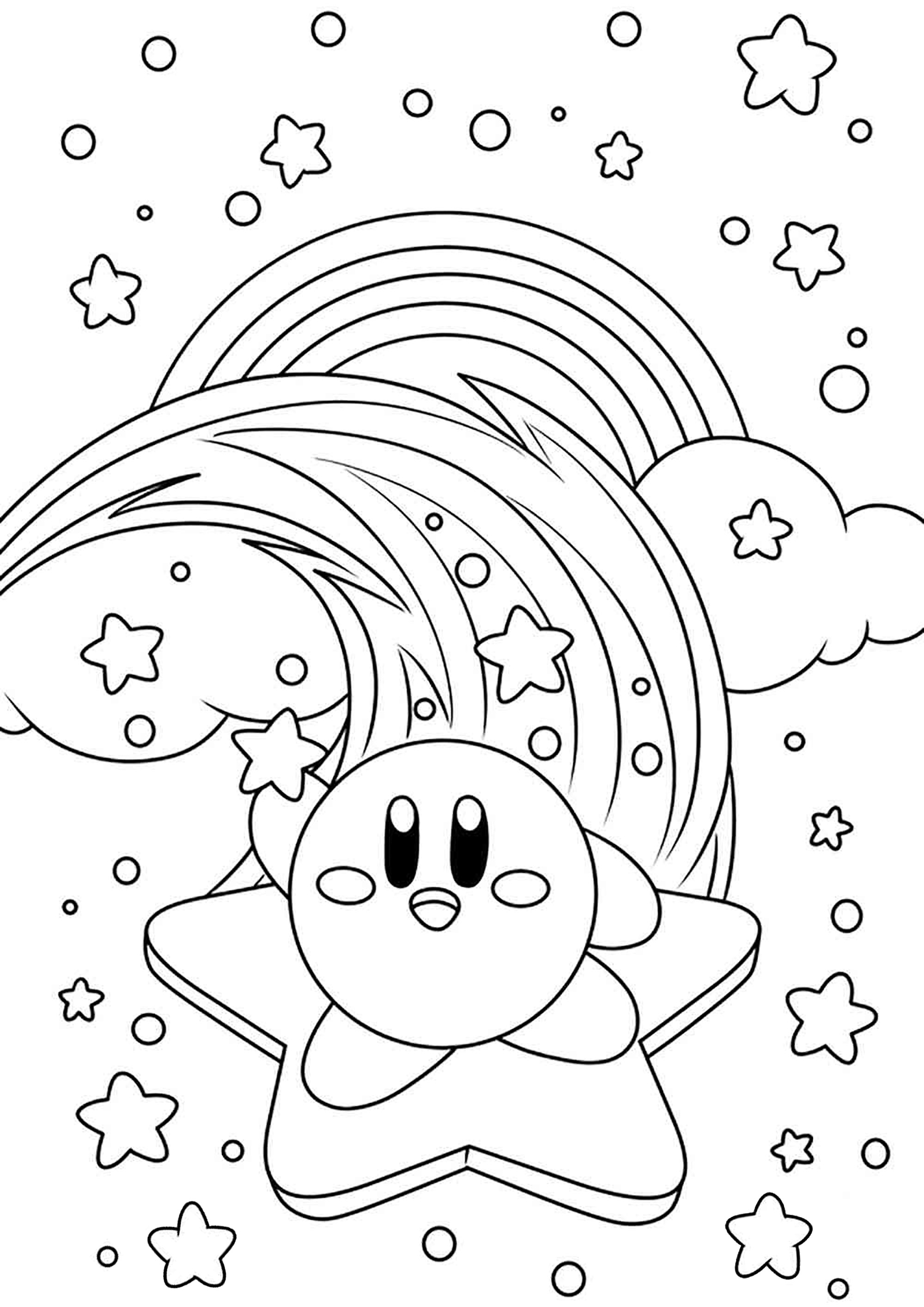 68+ The Best Kirby Coloring Pages Printable