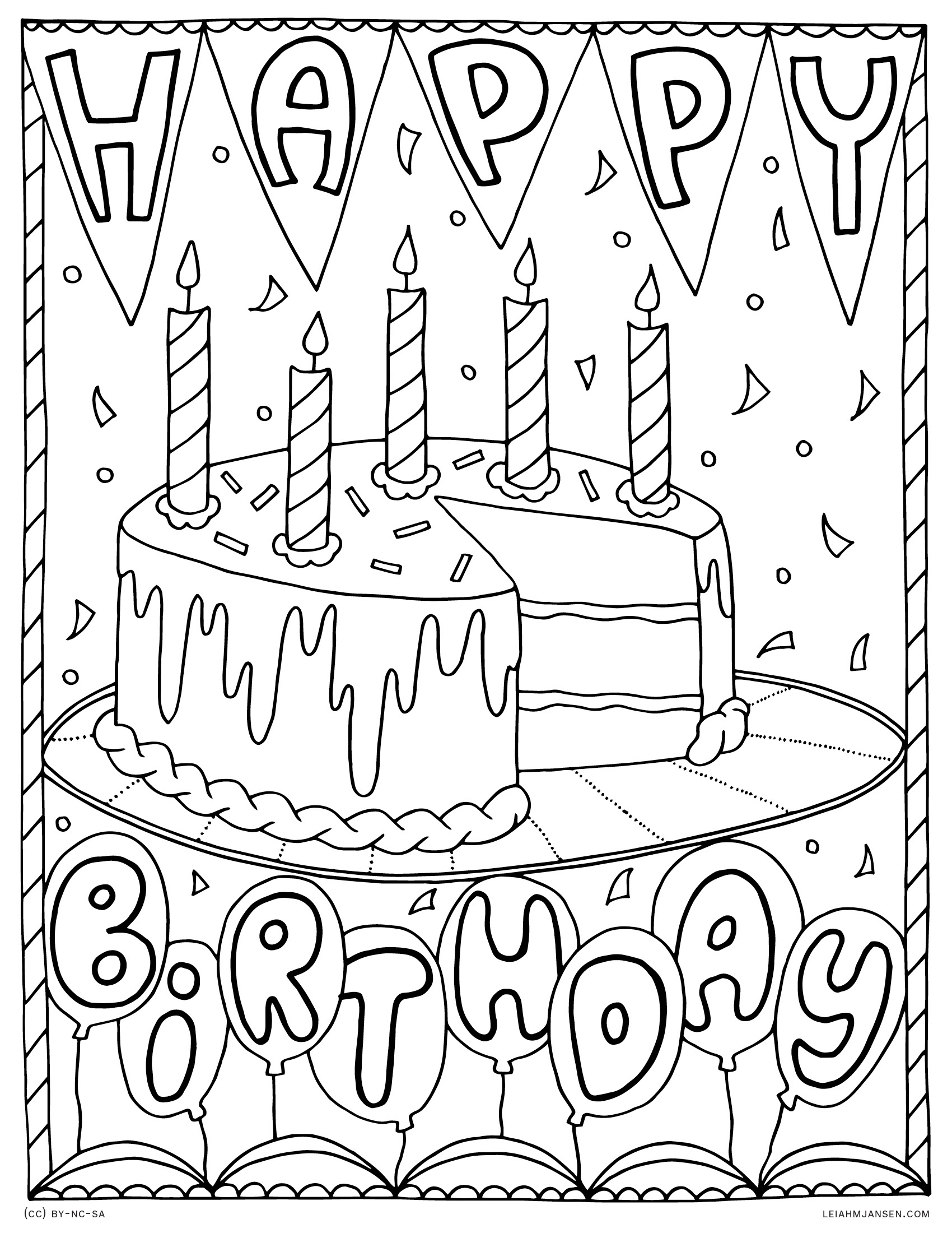 69+ Amazing Say Happy Birthday Coloring Pages Printable