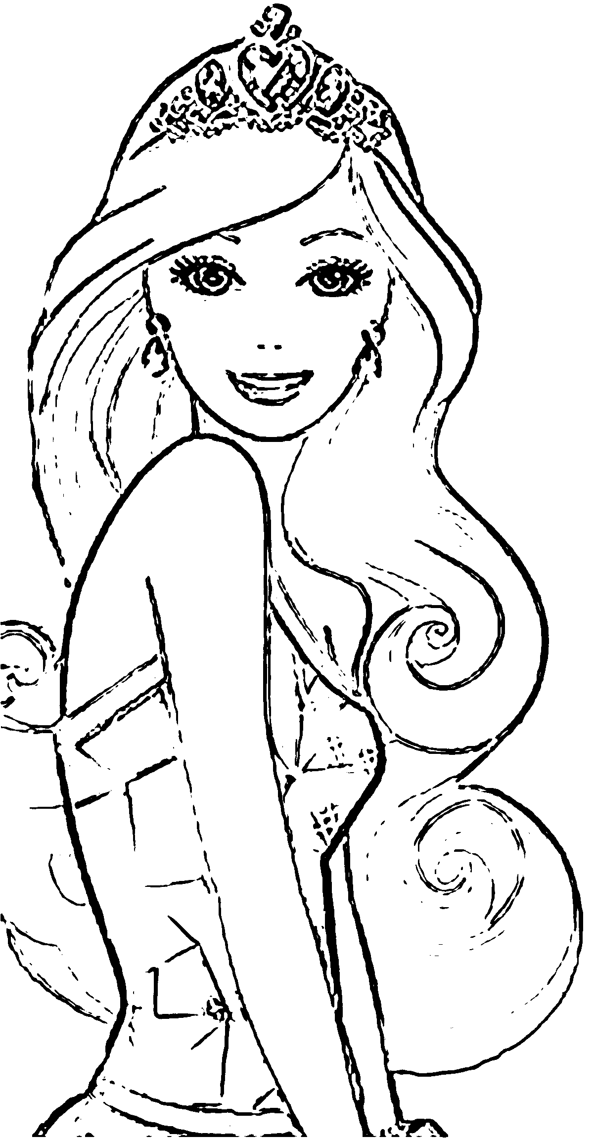 74+ Adorable Princess Face Coloring Pages Printable