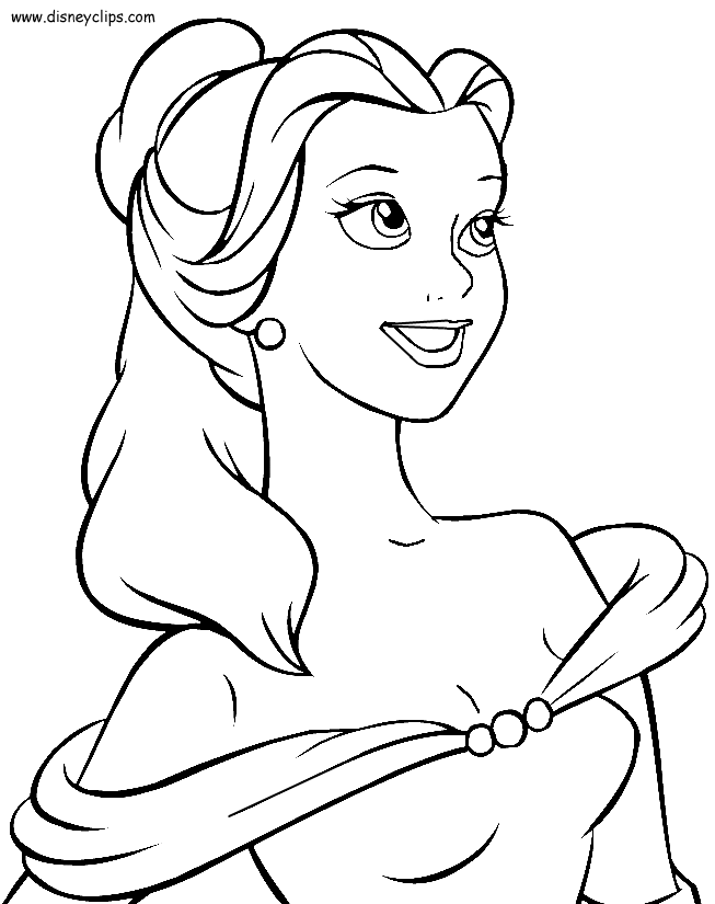 74+ Easy Princess Face Coloring Pages Printable