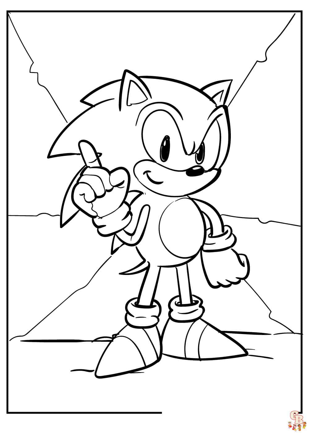 75+ Easy Sonic Coloring Pages Printable