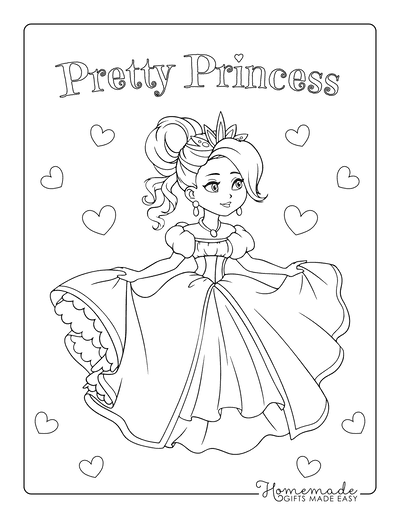 76+ Cute Princess Pictures for Kids Printable